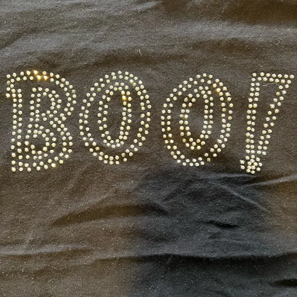 Plus Size women’s Halloween BOO Cotton Black Tee - Picture 2 of 3